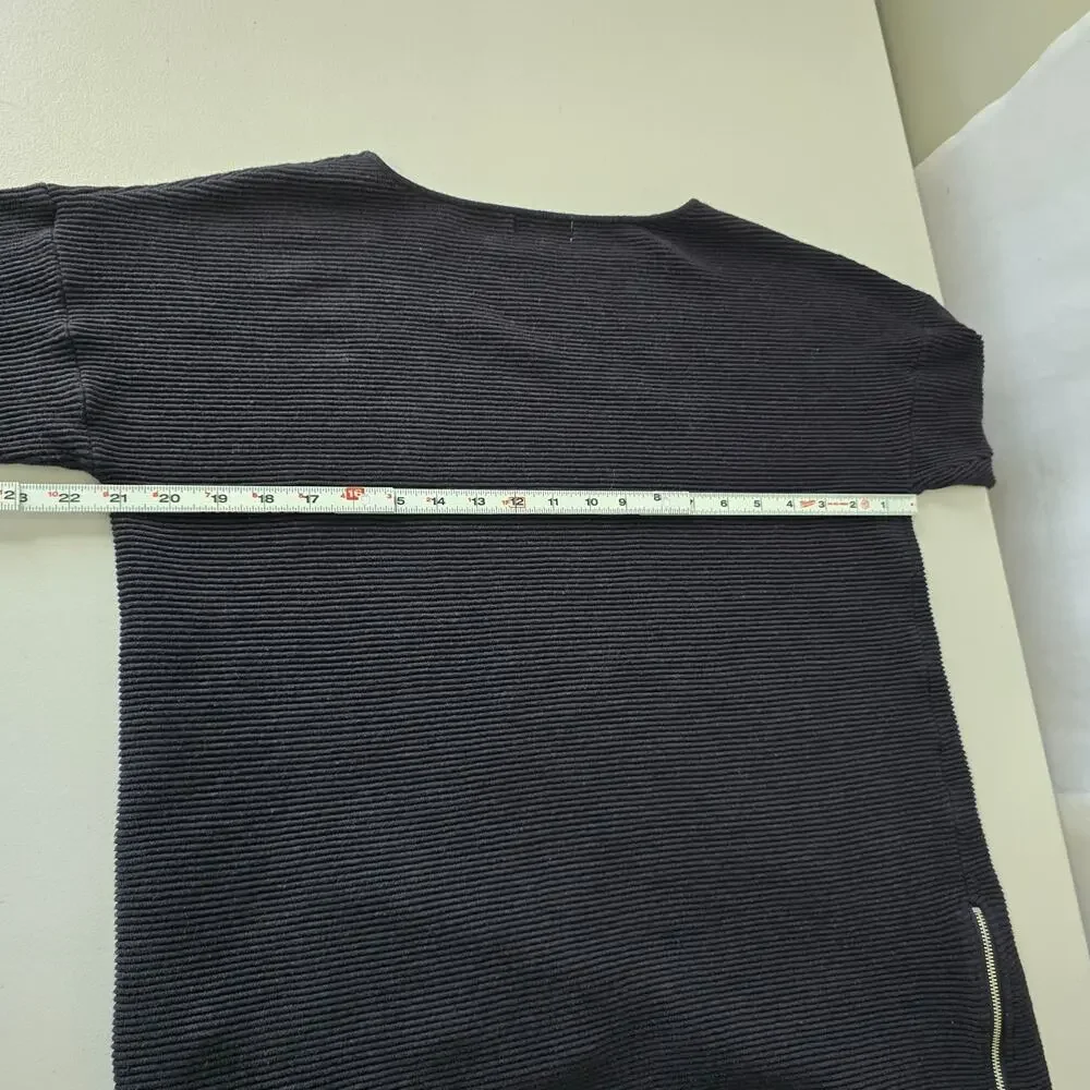 Ophelia Roe Sweater Women's XL Black Side Zipper Accent
